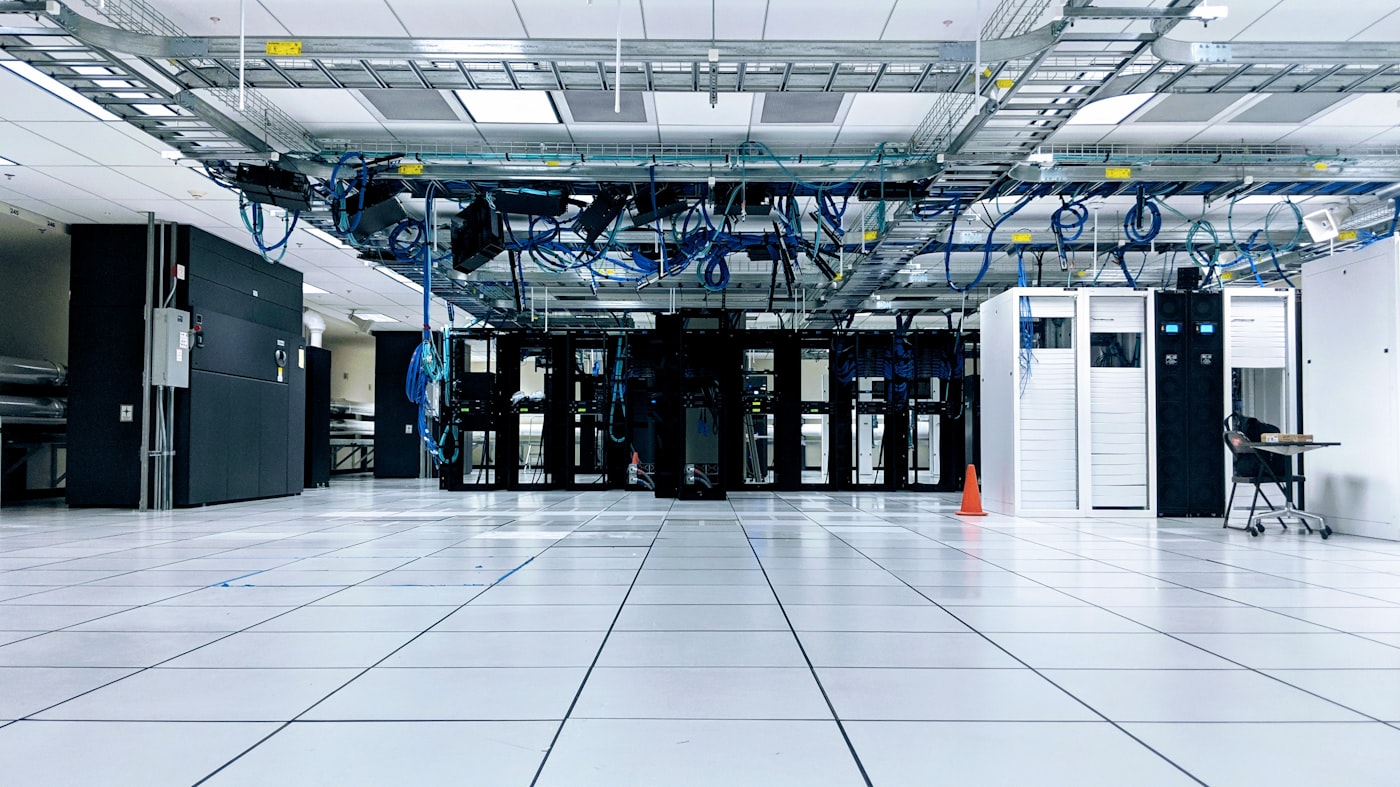 Modern server room representing the IT infrastructure K7 IT Networks supports